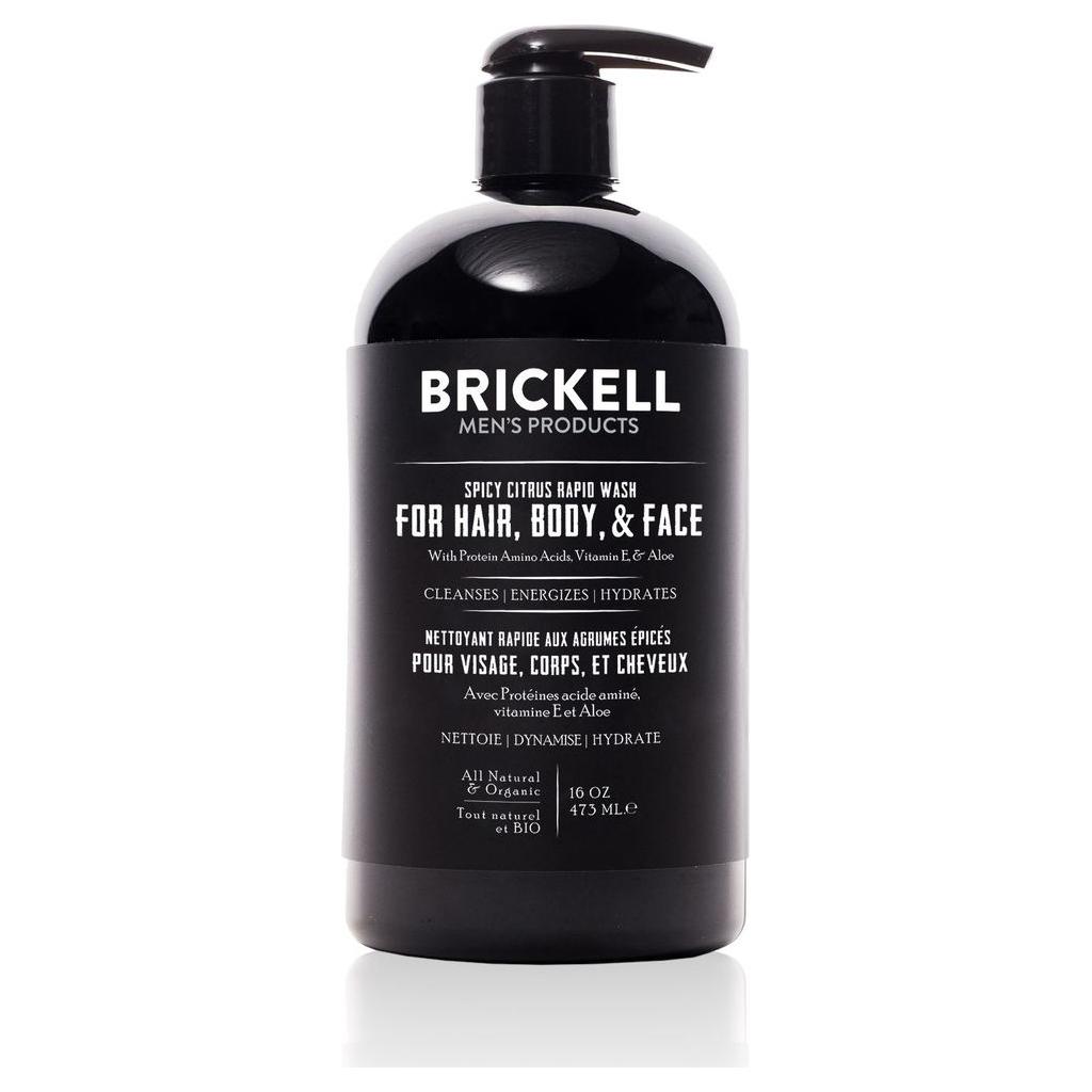 Brickell Rapid Wash Spicy Citrus - 473ml - Glam Global UK