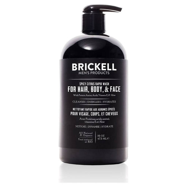 Brickell Rapid Wash Spicy Citrus - 473ml - Glam Global UKBrickell