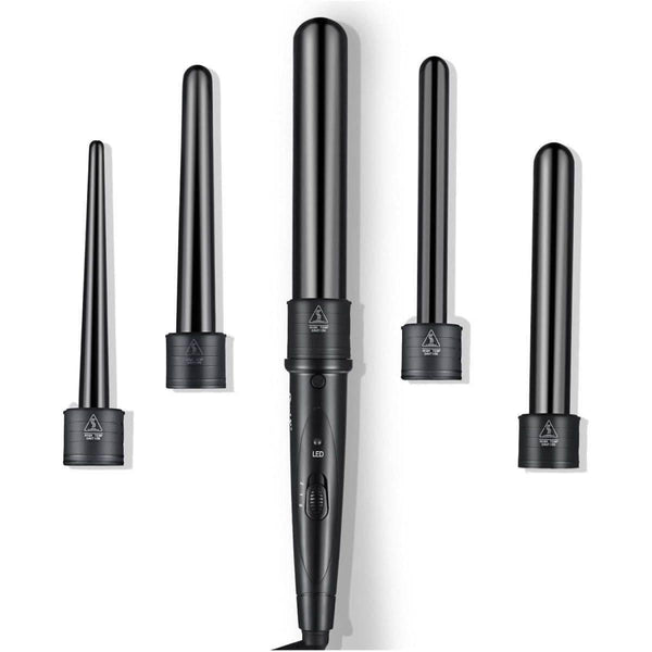 5 - in - 1 Ceramic Curling Wand Set with Temperature Control - Glam Global UKGlam Global UK