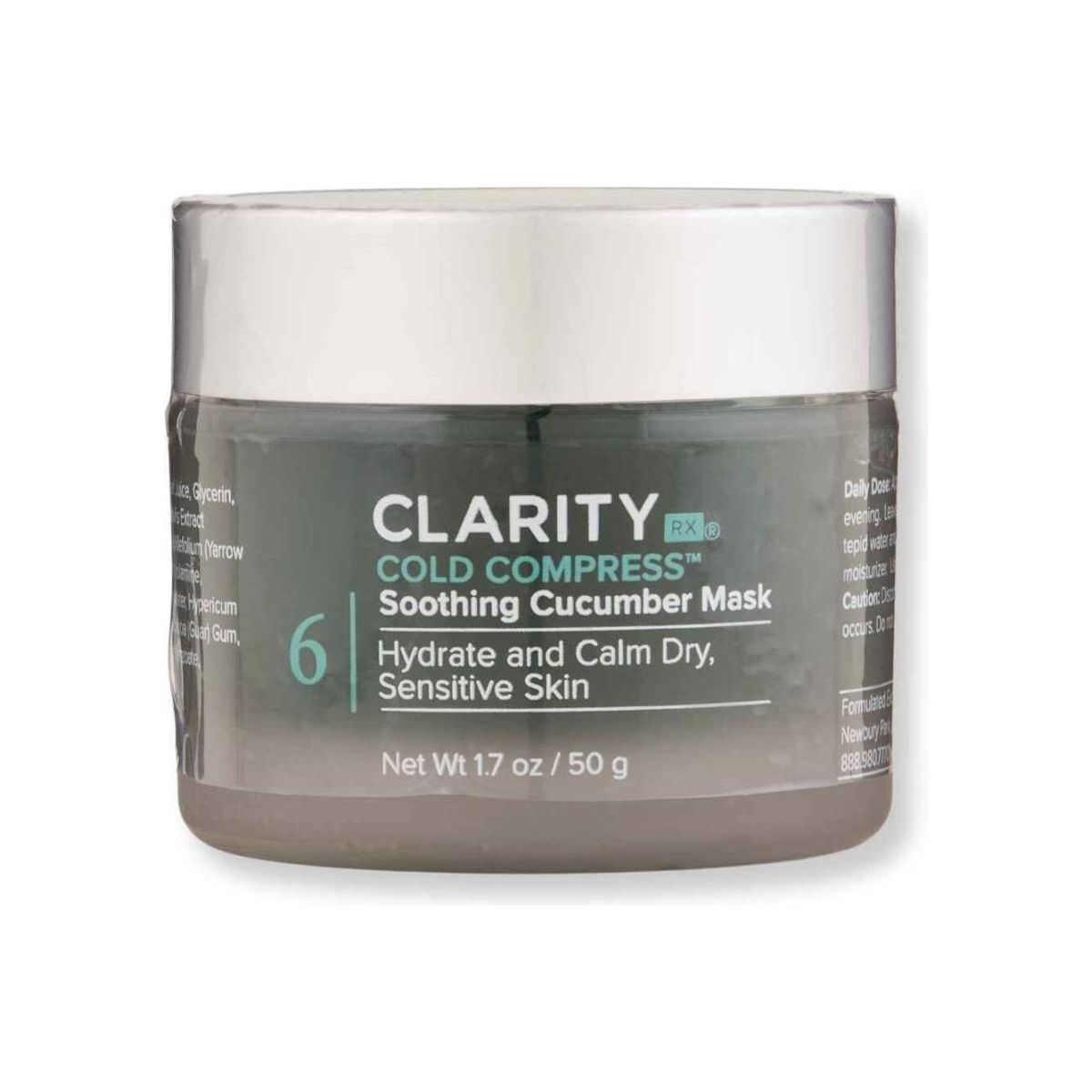 ClarityRx Cold Compress Soothing Cucumber Mask - 50ml - Glam Global UKClarityRx