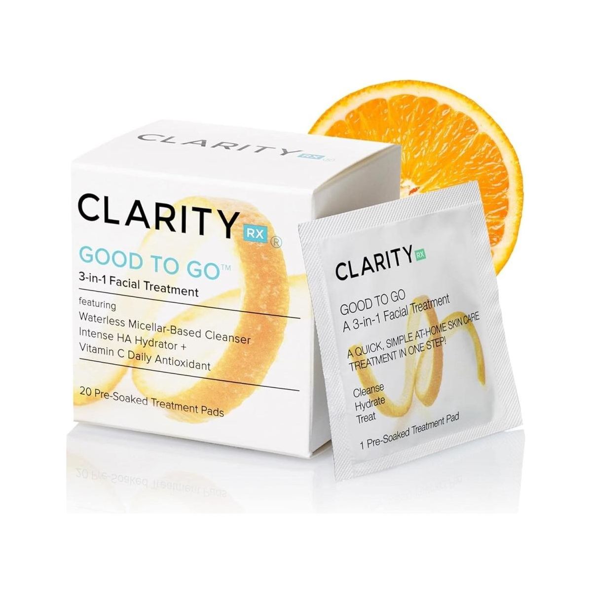 ClarityRx Good To Go 3-in-1 Facial Treatment 20 Ct - DG International Ventures Limited