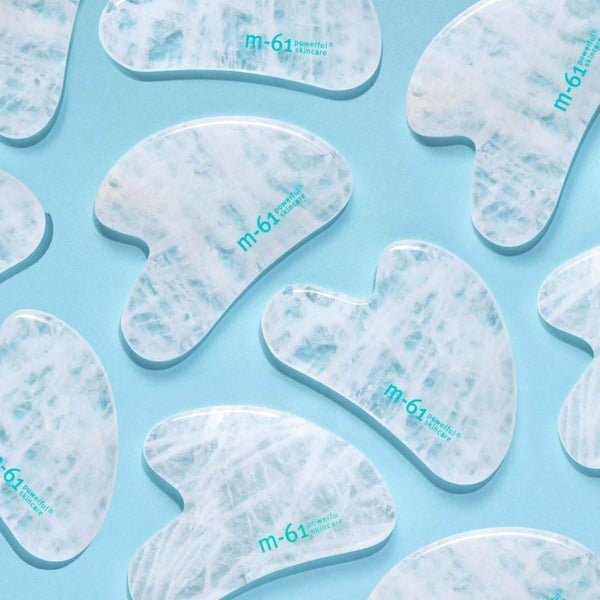 M - 61 Clear Quartz Gua Sha - Glam Global UKM - 61