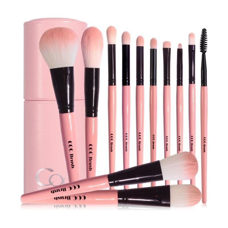 CORINGCO Cotton Candy Makeup Brush Set - 12P | Professional & Portable Makeup Tools - Glam Global UKCORINGCO