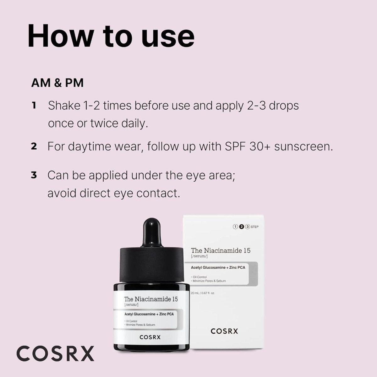 COSRX The Niacinamide 15 Serum - 20ml - Glam Global UK