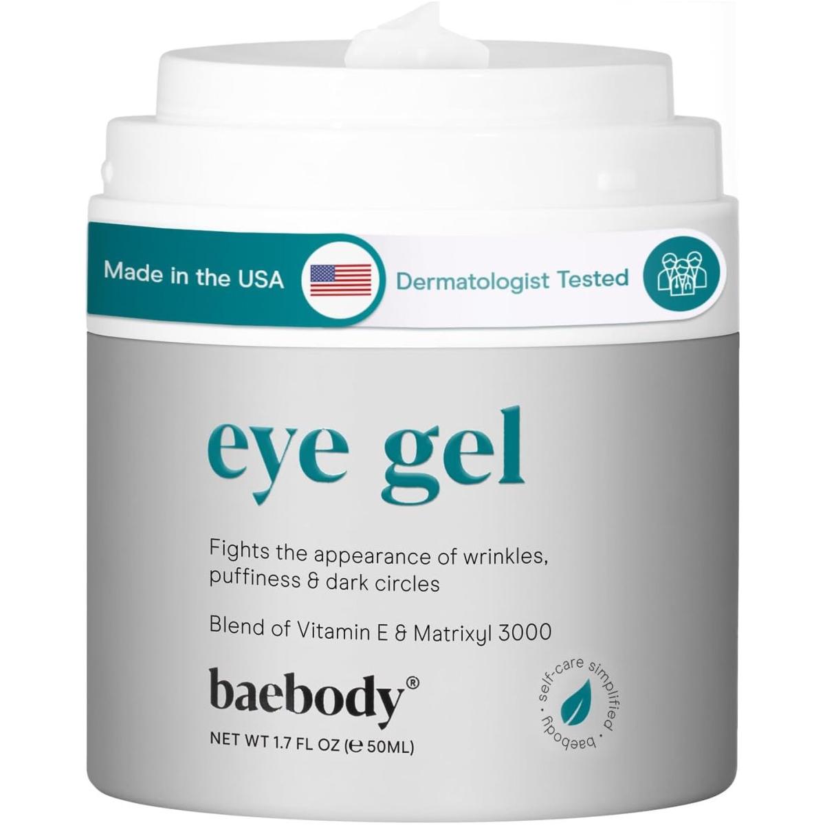 Critically Acclaimed Eye Gel Balm for under Eyes to Smooth Fine Lines, Brighten Dark Circles and De-Puff Bags with Peptide Complex and Soothing Aloe, 1.7 Ounces - Glam Global UK