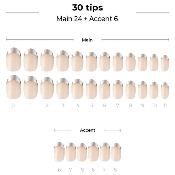 [DASHING DIVA] MAGIC PRESS DESIGN 30 Tips #Silver Modern French - Glam Global UKDASHING DIVA