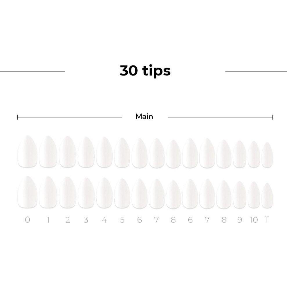 [DASHING DIVA] MAGIC PRESS DESIGN 30 Tips #Titanium Edge White - Glam Global UK