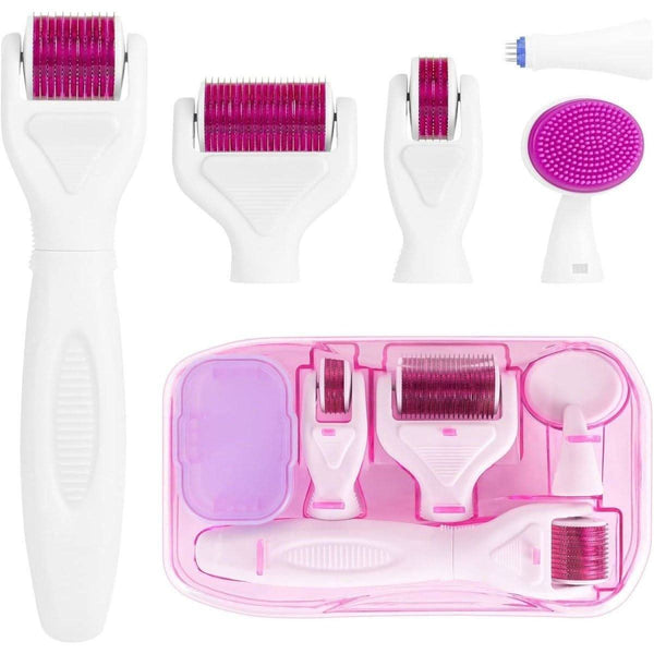 Titanium Derma Roller 6 - in - 1 Tool Set - Ultimate Skin Rejuvenation System - Glam Global UKGlam Global UK