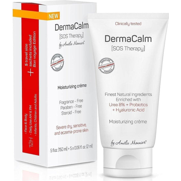 DermaCalm SOS Therapy for Eczema & Dry Skin - 150ml + 5 Travel Sachets (2ml Each) - Glam Global UKDermaCalm