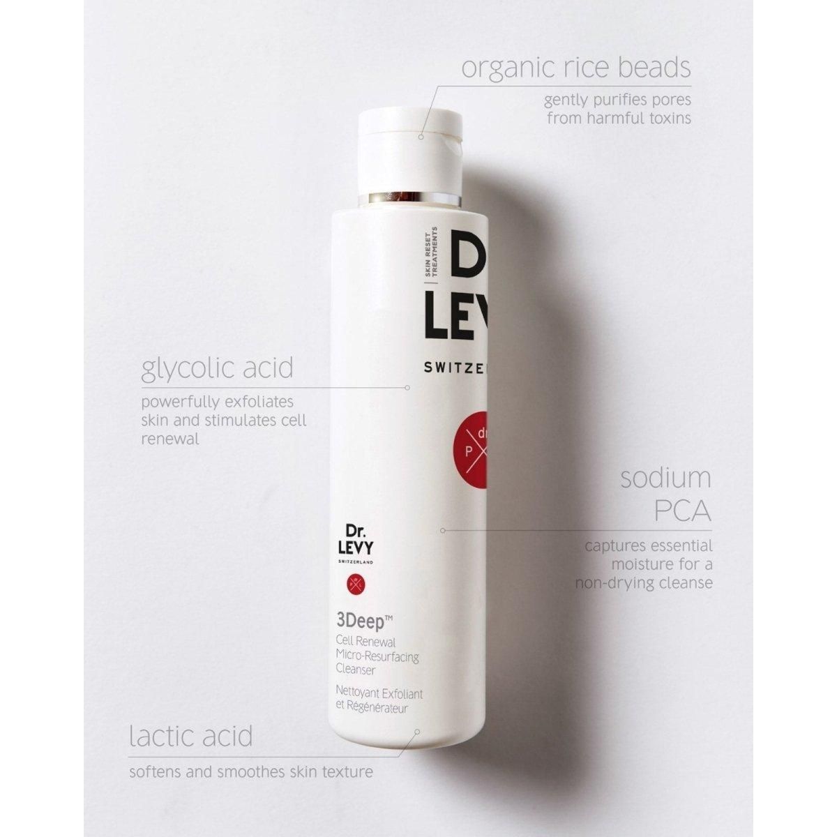 Dr LEVY Switzerland | 3Deep Cell Renewal Micro-Resurfacing Cleanser - DG International Ventures Limited