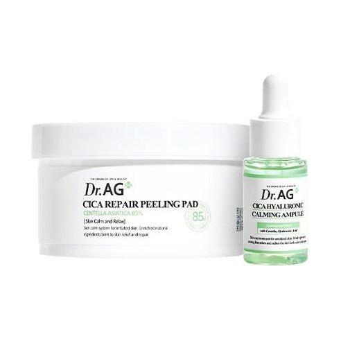 Dr.AG+ Cica Repair Peeling Pad 40p + Cica Hyaluronic Calming Ampoule 25ml SET - Glam Global UK