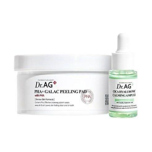 Dr.AG+ PHA+ Galac Peeling Pad 40p + Cica Hyaluronic Calming Ampoule 25ml SET - Glam Global UKDr.AG+