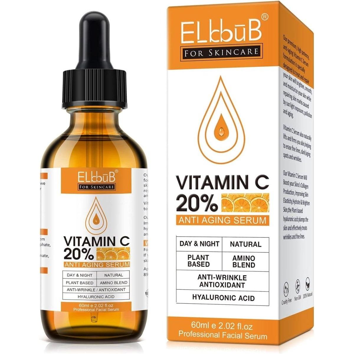 ELBBUB Premium 20% Vitamin C Serum - 60ml - Glam Global UK