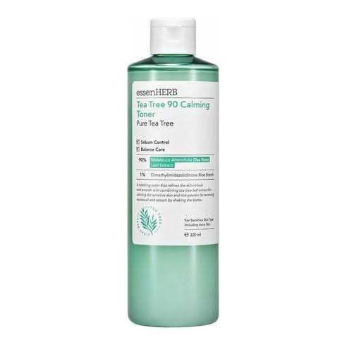 essenHERB Tea Tree 90 Calming Toner - 320ml | Soothing & Oil Control - Glam Global UKessenHERB