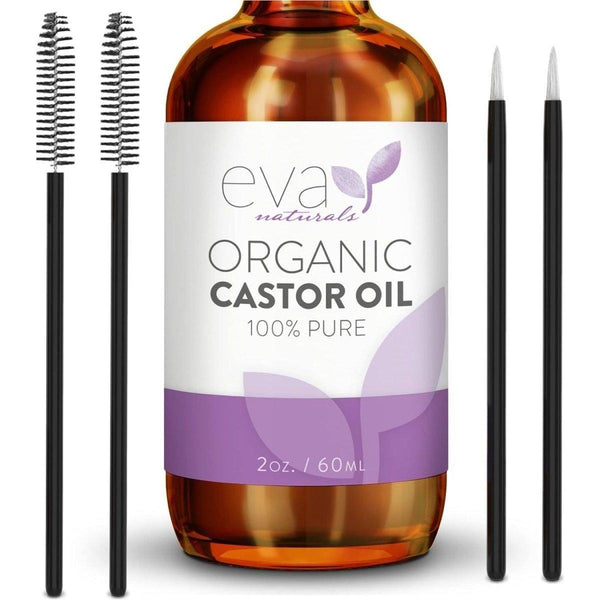 Eva Naturals Organic Castor Oil (60ml) 100% Pure - Cold Pressed - Glam Global UKEva Naturals