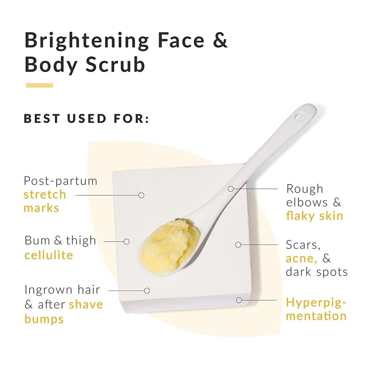 Exfoliating Body Scrub for Men and Women | Turmeric Scrub and Sea Salt Scrub Body Exfoliator with Collagen and Coconut Oil | Hydrating Face Scrub Foot Scrub and Dead Skin Remover for Body Care - Glam Global UK