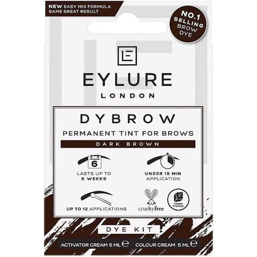Eylure DYBROW Eyebrow Dye Kit - Intense and Defined Brows - Brown - DG International Ventures Limited