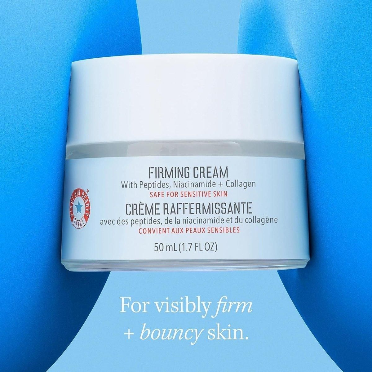 Firming Cream with Peptides, Niacinamide + Collagen – Day & Night Anti-Aging Face Moisturizer – 1.7 Fl Oz - Glam Global UK