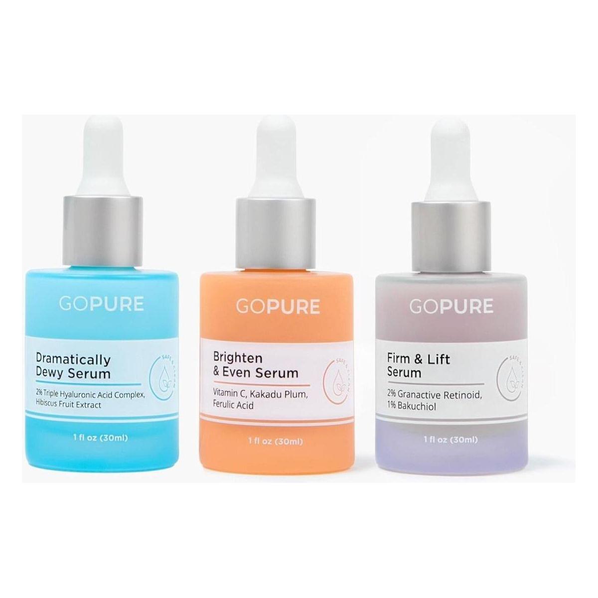 Go Pure Power Serum Trio Set - Set of 3, 30ml - Glam Global UK