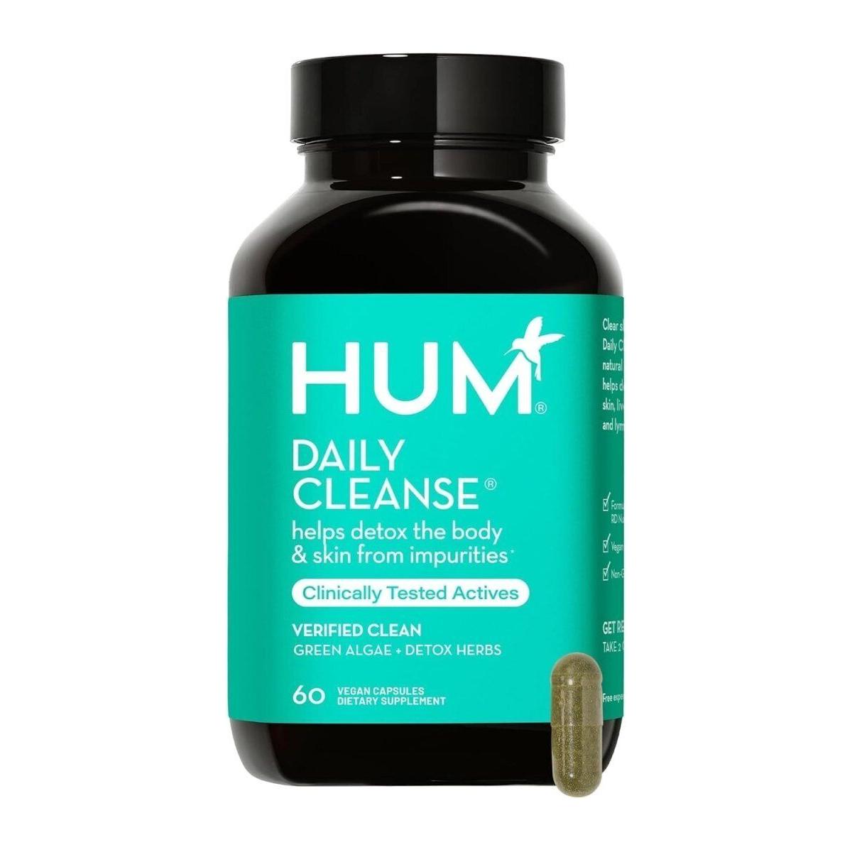 Hum Daily Cleanse Acne Supplements - (60 Vegan Capsules) - Glam Global UK