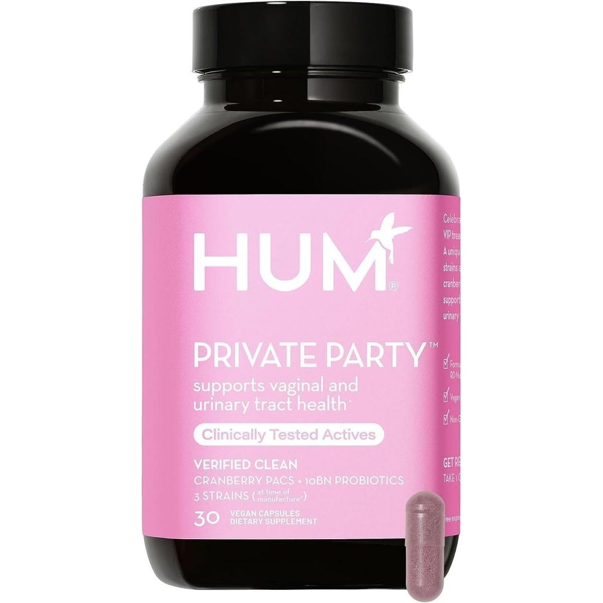 Hum Nutrition Private Party™: Supports Vaginal & Urinary Tract Health - 30 Capsules - Glam Global UK
