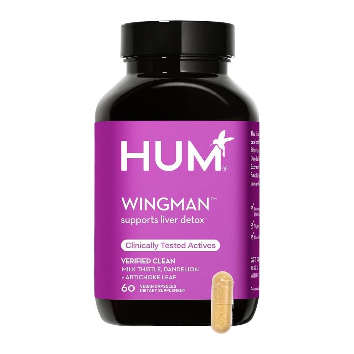 Hum Wing Man - Liver Detox and Liver Support Supplement (60 Vegan Capsules) - Glam Global UK