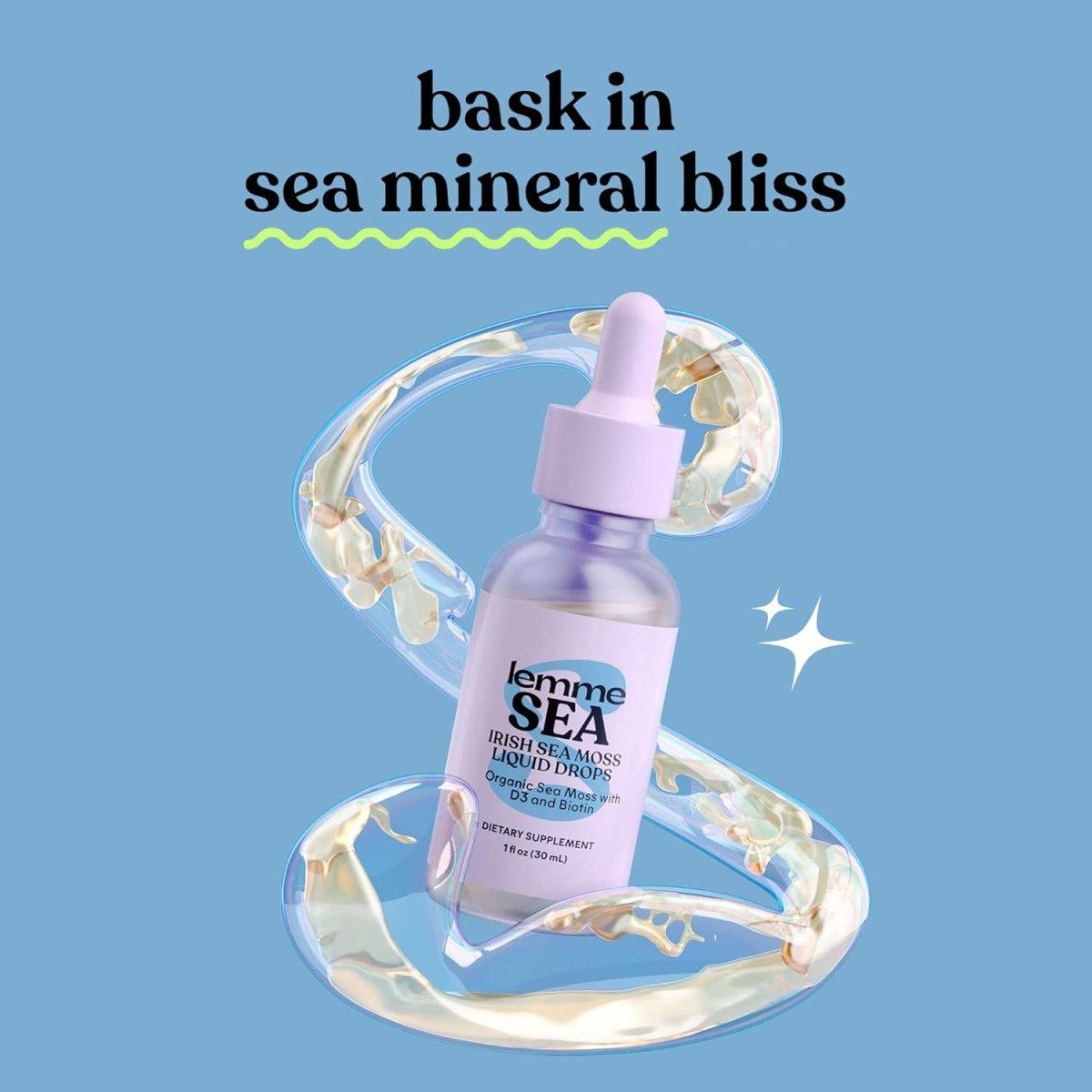 Irish Sea Moss Organic Liquid Drops - 30ml (30 Servings) - Glam Global UK