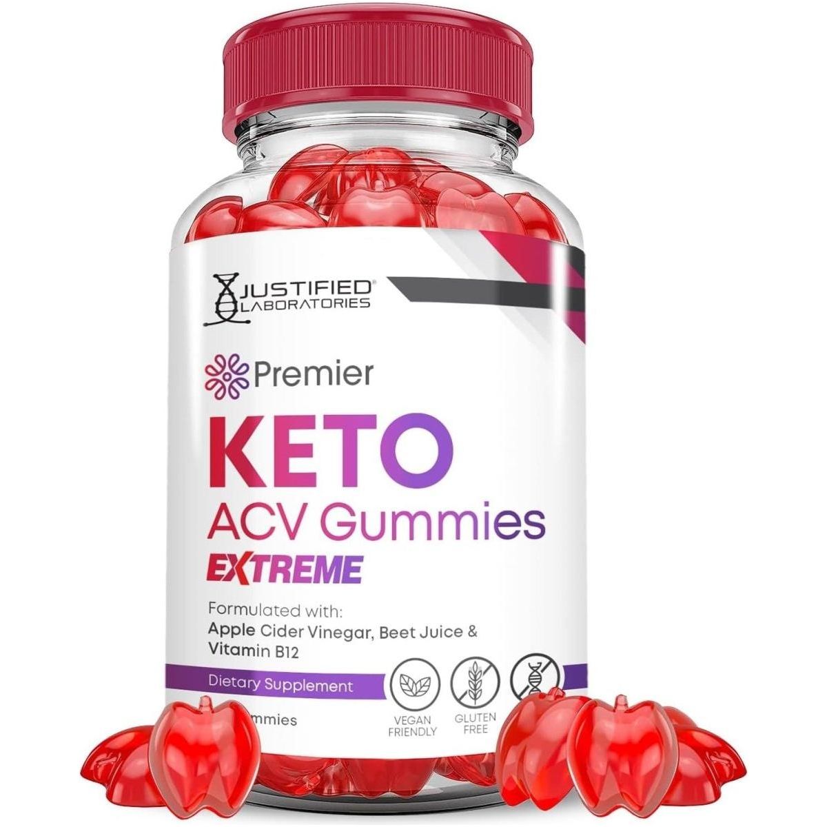 Justified Labatories Premier Keto ACV Gummies (2000MG) - 60 Gumys - Glam Global UK