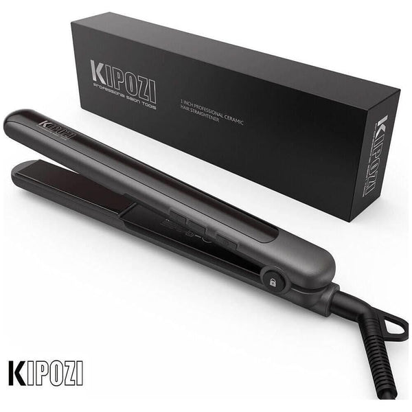 KIPOZI 1In Hair Straightener 2 in 1 Hair Curler Ceramic Portable Fast Heating - Glam Global UKKIPOZI
