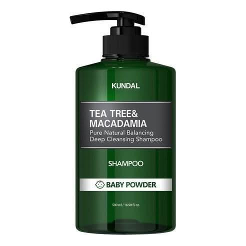 KUNDAL Tea Tree & Macadamia Deep Cleansing Shampoo Baby Powder - 500ml | Scalp Soothing & Deep Cleansing - Glam Global UKKUNDAL