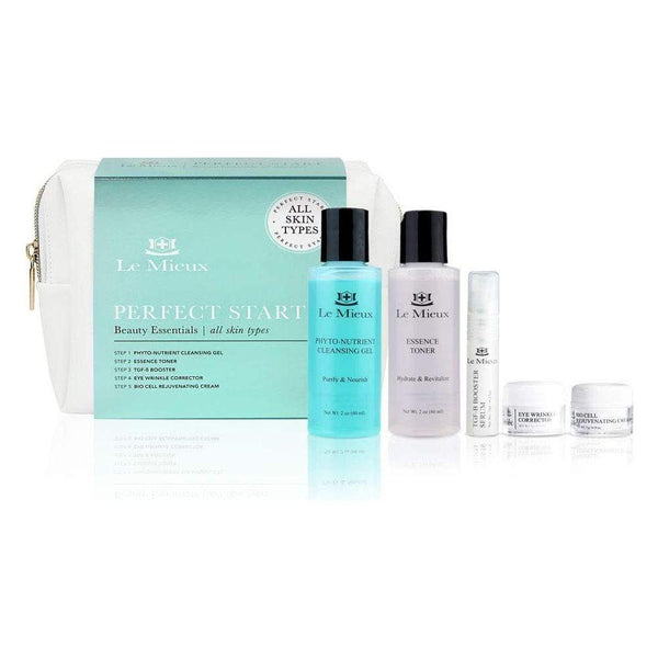Le Mieux Perfect Start Beauty Essentials Set for Normal Skin - 5 - Piece Facial Set - Glam Global UKLe Mieux