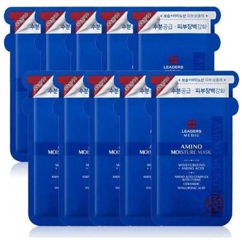 LEADERS MEDIU AMINO MOISTURE MASK Sheet 25ml x 10ea - Glam Global UKLEADERS
