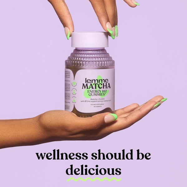 Lemme Matcha Energy B12 Gummies with Organic Matcha Green Tea - (60 Count) - Glam Global UKLemme