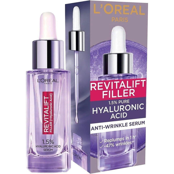 L'Oreal Paris Hyaluronic Acid Serum Revitalift Filler Anti - Wrinkle Dropper Serum - Glam Global UKL'Oreal Paris