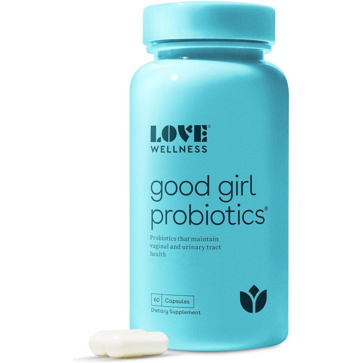Love Wellness Good Girl Probiotics | Ph Balance Supplement for Feminine Health - 60 Count - Glam Global UK