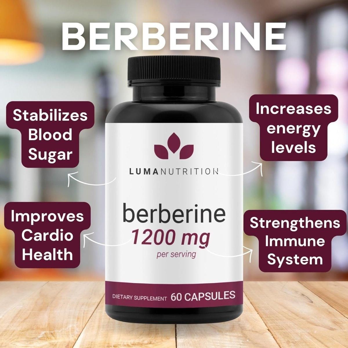 Luma Nutrition Berberine 1200Mg per Serving - 60 Capsules - Glam Global UK