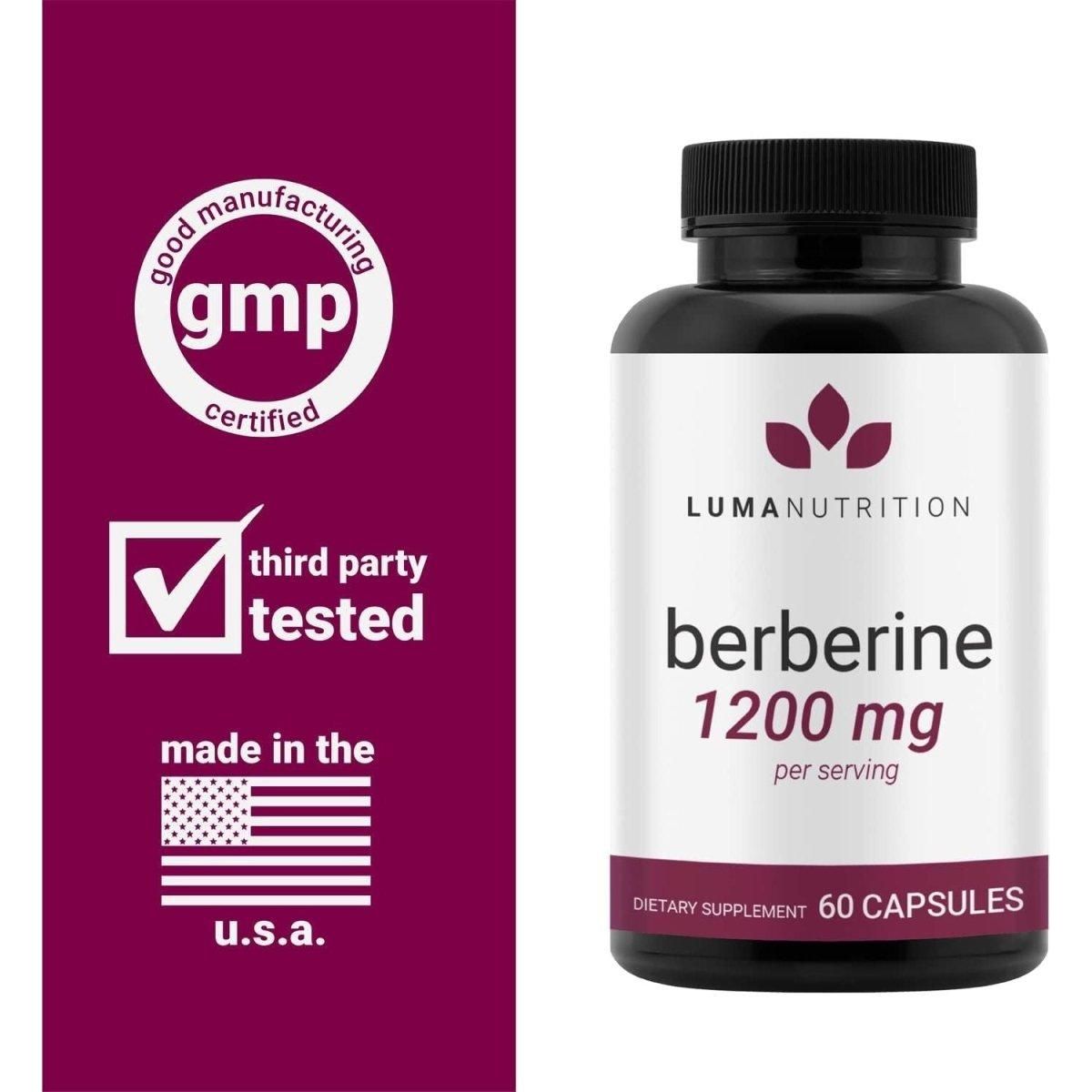 Luma Nutrition Berberine 1200Mg per Serving - 60 Capsules - Glam Global UK