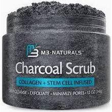 M3 Naturals Charcoal Body Scrub - 340g - Glam Global UKM3 Naturals