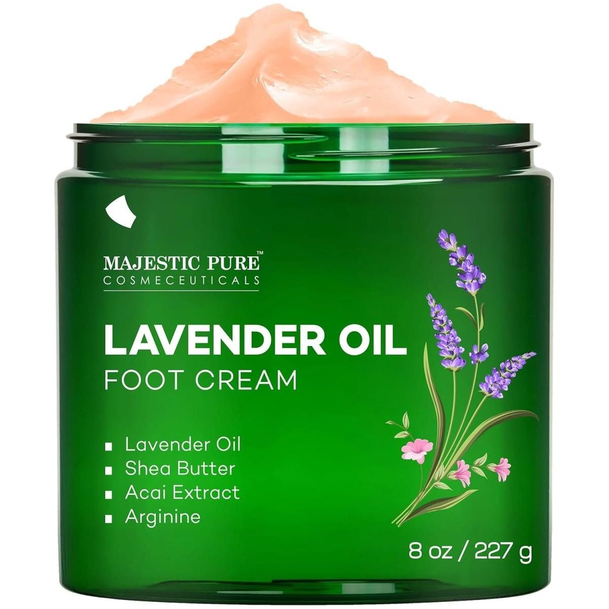 Majestic Pure Lavender Oil Foot Cream - 240ml - Glam Global UK