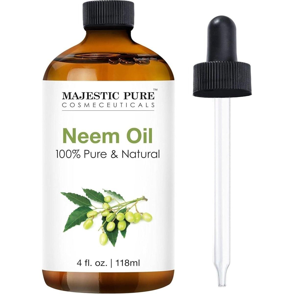 Majestic Pure Neem Oil Cold Pressed - 120ml - Glam Global UK