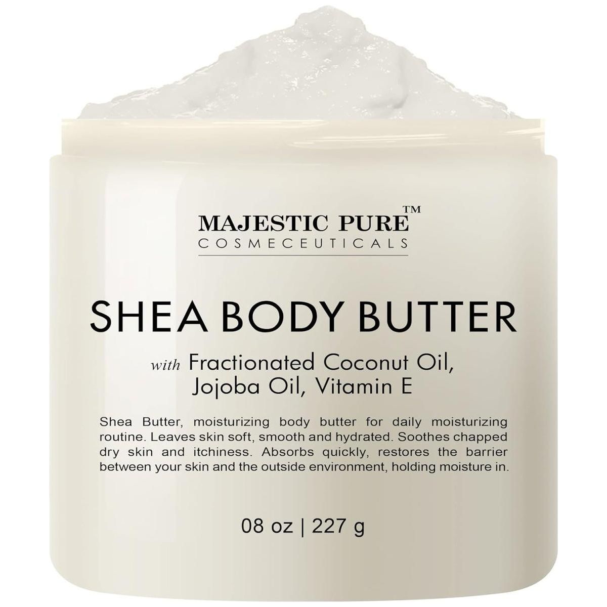 Majestic Pure Shea Body Butter - Intense Hydrating - 240ml - Glam Global UK