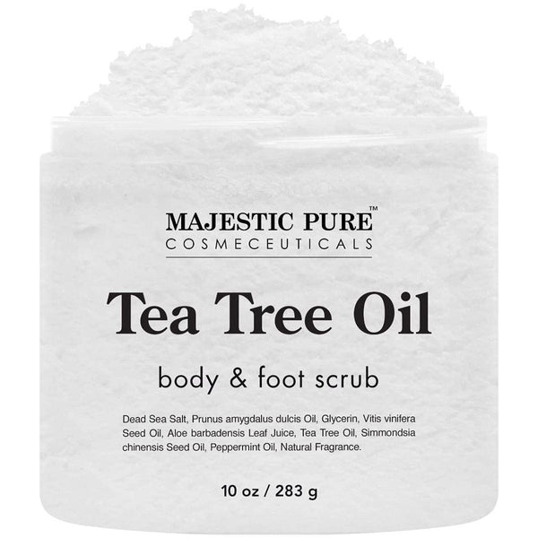 Majestic Pure Tea Tree Oil Body and Foot Scrub - 300ml - Glam Global UKMajestic Pure