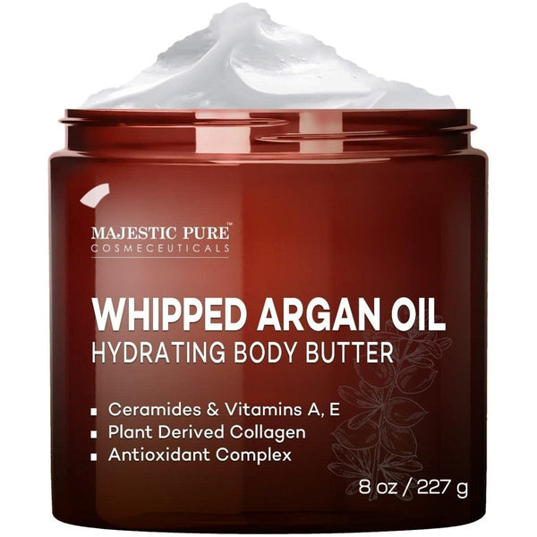Majestic Pure Whipped Argan Oil Body Butter - 227ml - Glam Global UKMajestic Pure