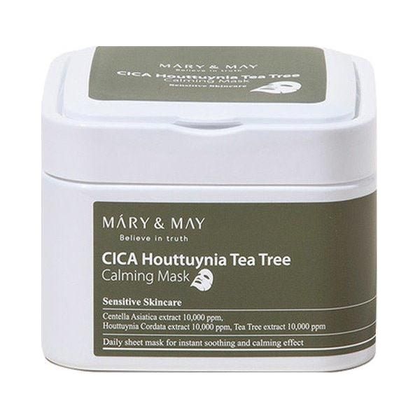 [MARY & MAY] CICA Houttuynia Tea Tree Calming Mask Sheets 30 Sheets - Glam Global UK