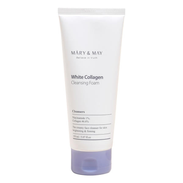 [MARY & MAY] White Collagen Cleansing Foam 150ml - Glam Global UK