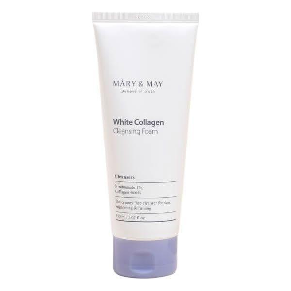 [MARY & MAY] White Collagen Cleansing Foam 150ml - Glam Global UKMARY & MAY