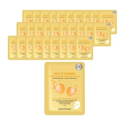 Mediflower Special Treatment Enerzing Skin Sheet Mask Multi Vitamin 23ml x 30ea - Glam Global UK