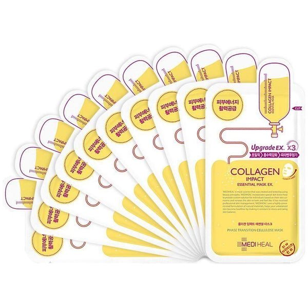 MEDIHEAL Collagen Impact Essential Mask Sheet EX 24ml x 10ea - Glam Global UKMEDIHEAL