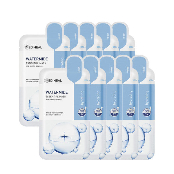 MEDIHEAL Watermide Essential Mask Sheet 10P - Glam Global UK