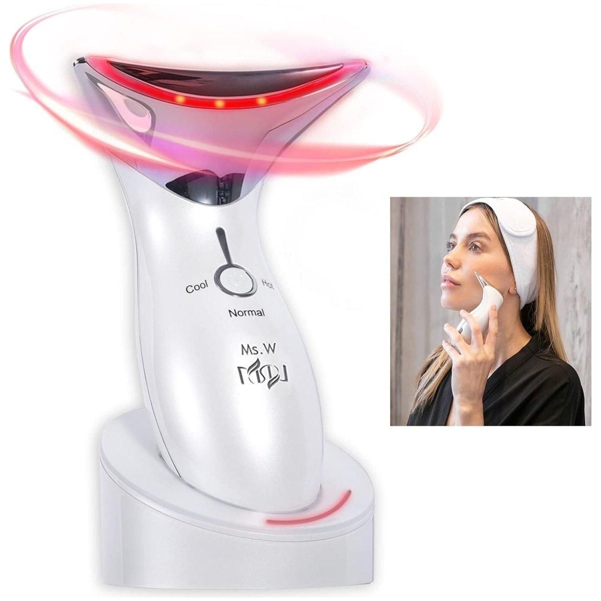 Ms.W Face Massager - Your Ultimate Beauty Transformation (White/Silver) - Glam Global UK